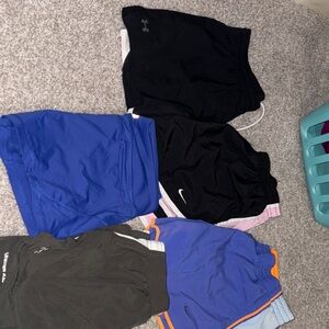 USED Nike and Under Armour Athletic Shorts Set